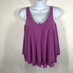Express purple layer tank size xs